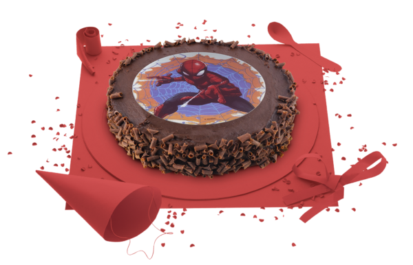 [Visuel du gâteau Spiderman]