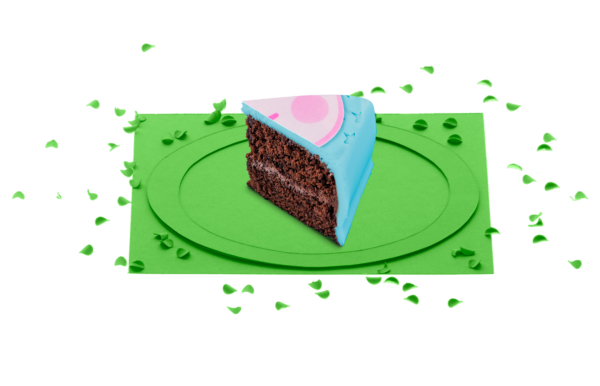 [Part du gâteau au chocolat Peppa Pig]
