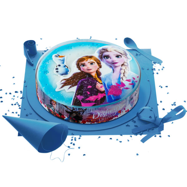 [Visuel du gâteau la reine des neiges 2 représentant les personnages principaux]