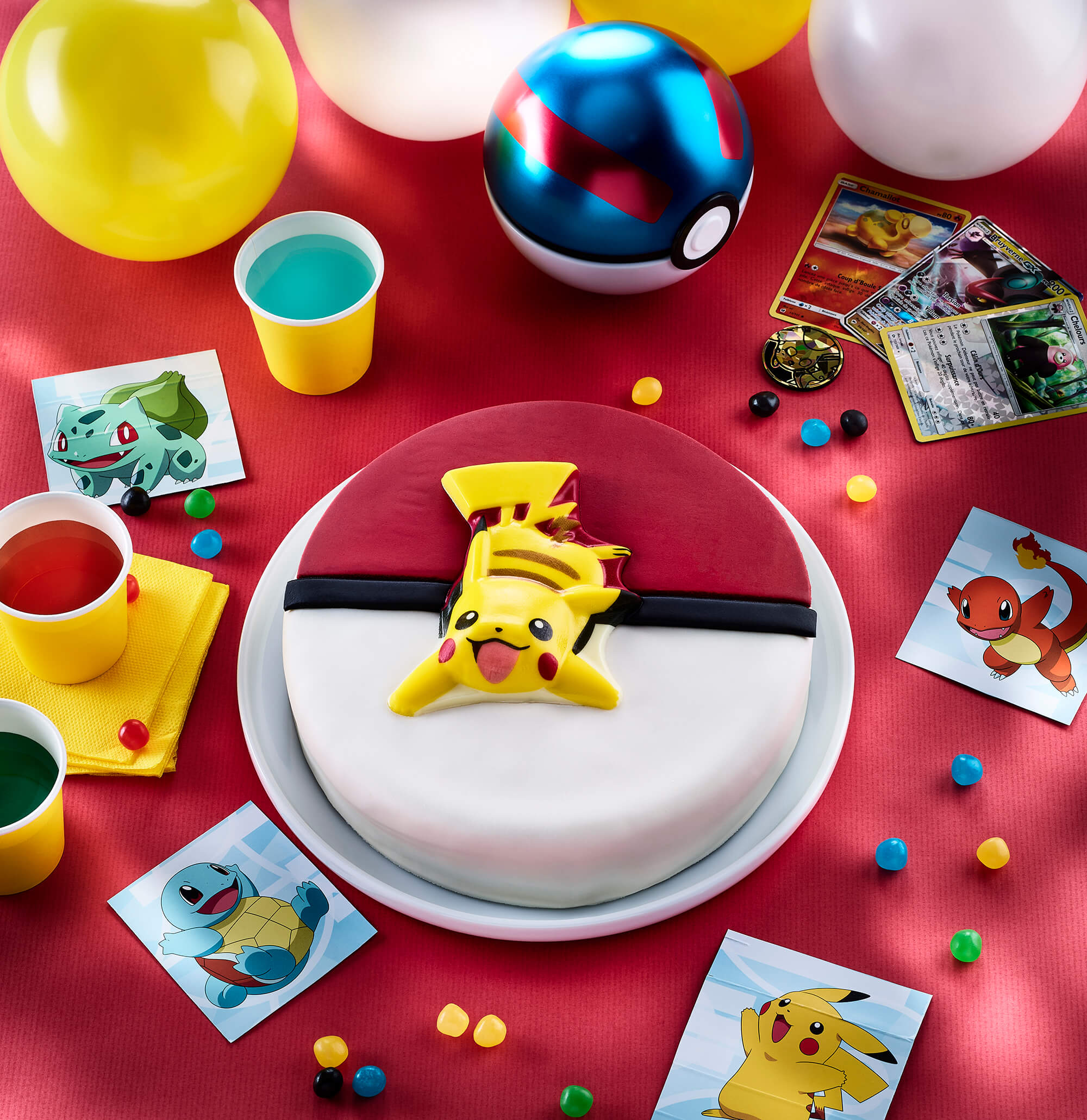 Gâteau Pokémon, gâteau d'anniversaire Pokemon Pikachu, gâteau en