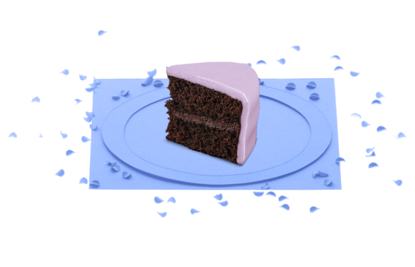 [Part du gâteau au chocolat Bluey]